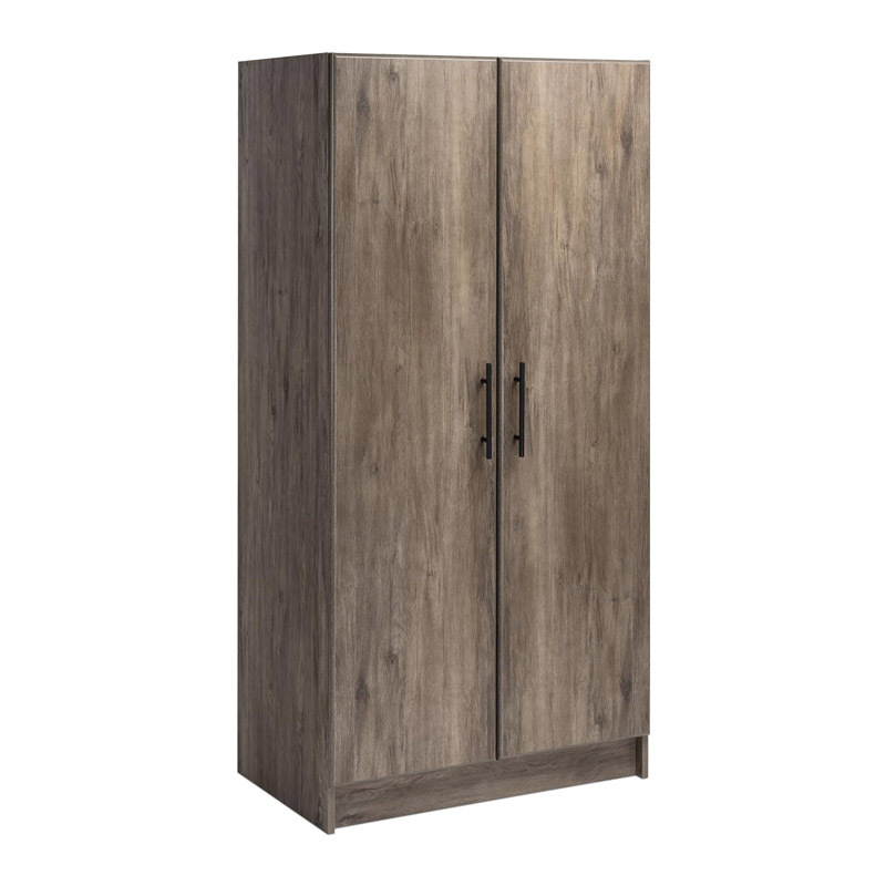 Bedroom Furniture Steel print wood grain Storage Cupboard Metal Clothes Cabinets Wholesale Metal Closet