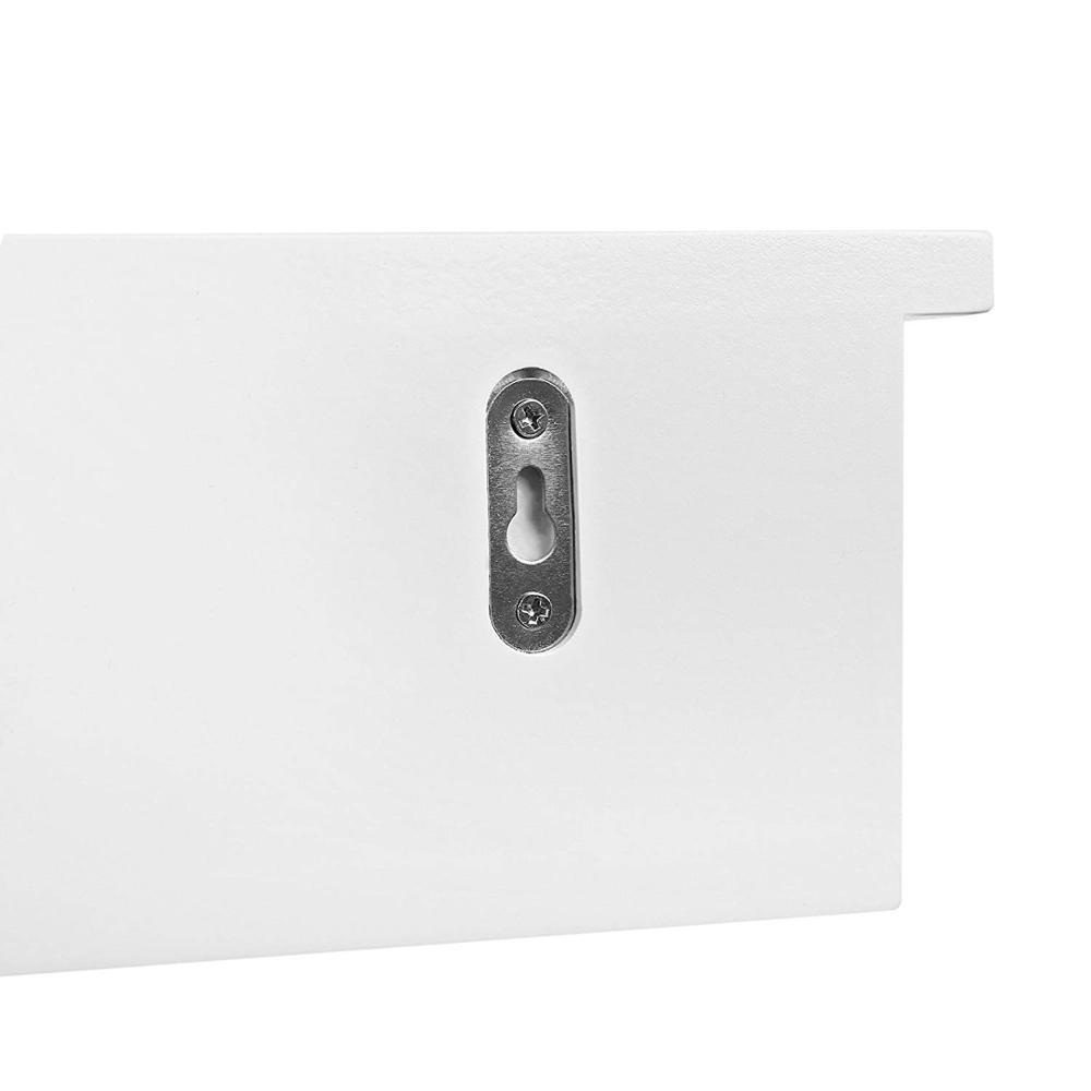 Hallway Storage Shelf MDF White Floating Wall Shelf with 2 Drawers