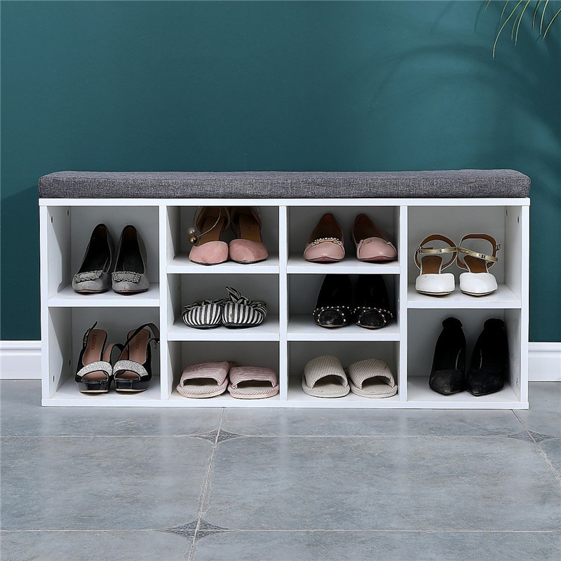 Modern Design Entryway Living Room Shoe Rack Cabinet Bench Storage Organizer