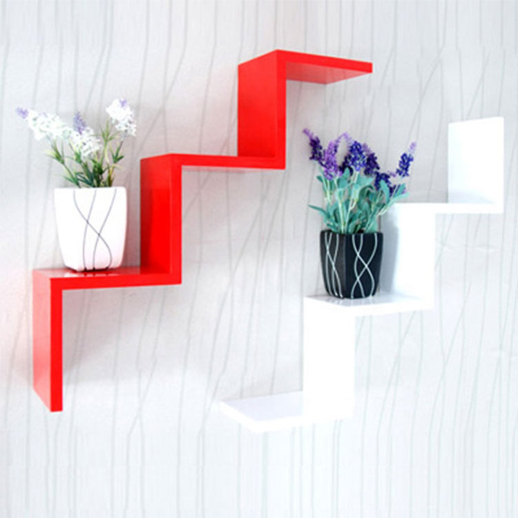 Floating Cube Wall Mount Wooden Shelf MDF wood wall mounted shelf