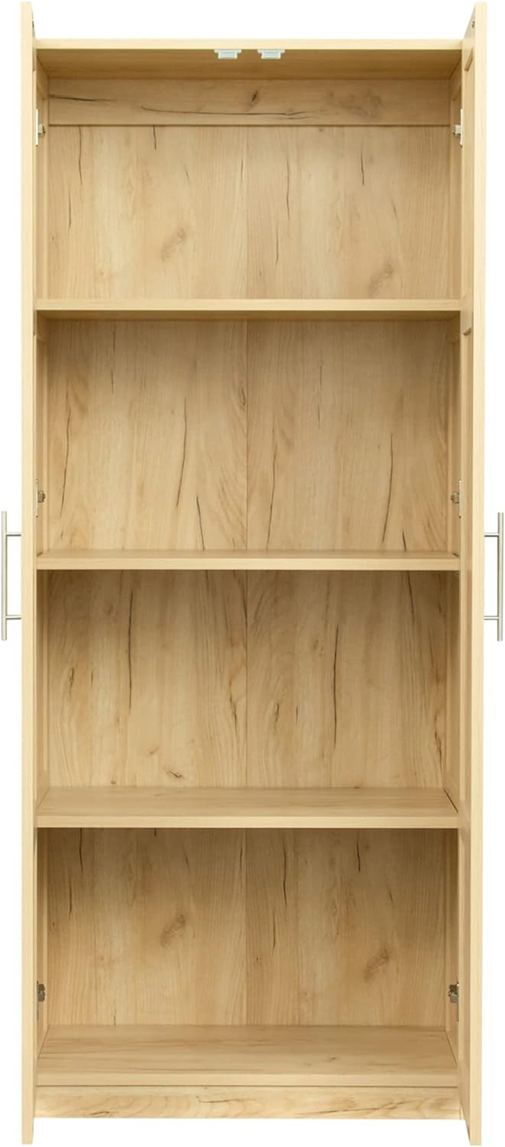 High Wardrobe With Shelves 2 Doors Wooden Closet Storage Cabinet Ar Moire Dresser For Bedroom