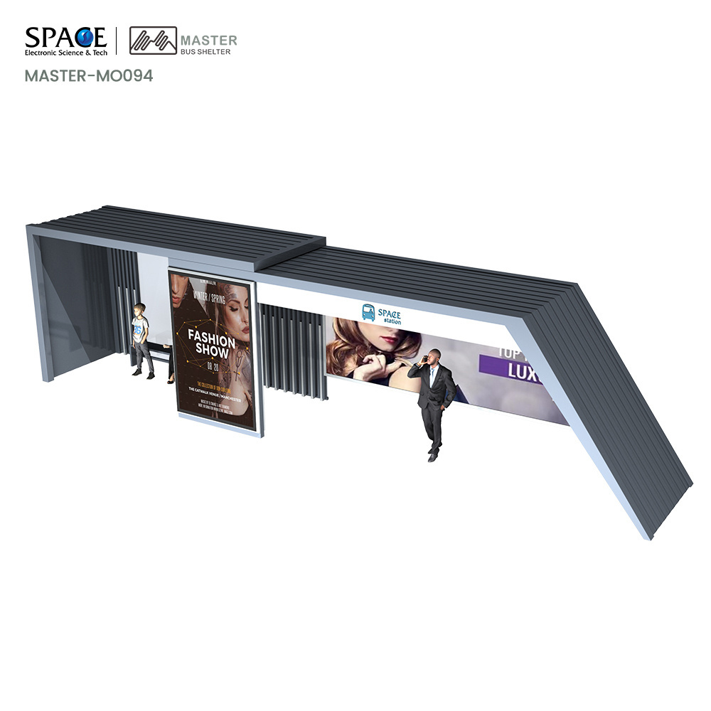 Digital Advertising Smart Bus Stand Comfortable public transportation Bus Station