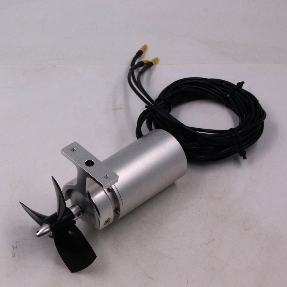 SANJING MOT Small Thruster Underwater Rotating Brushless DC Motor for RC Boat with 80mm Metal Propeller