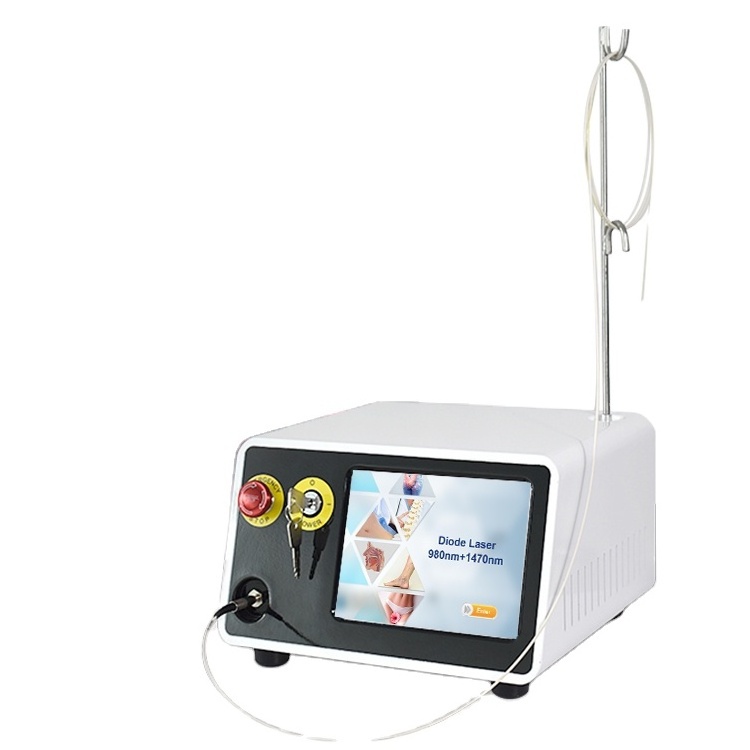 2023 fiber optic equipment diode laser 980nm 1470nm lipolysis facial lifting machine