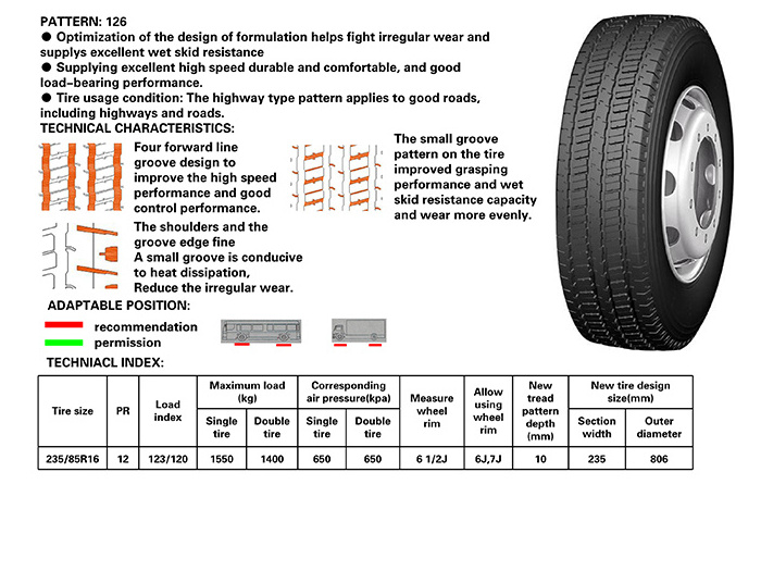 All position truck tire 235 85 r16 235 85 16 14 ply all steel trailer tires 235/85/16 tires for sale