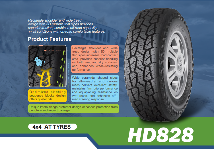 HAIDA/MILEKING Commercial AT tires for off road 4x4 cars 285/70R17 pneu 265/ 70r/17 275/65R18 All terrain car tyres