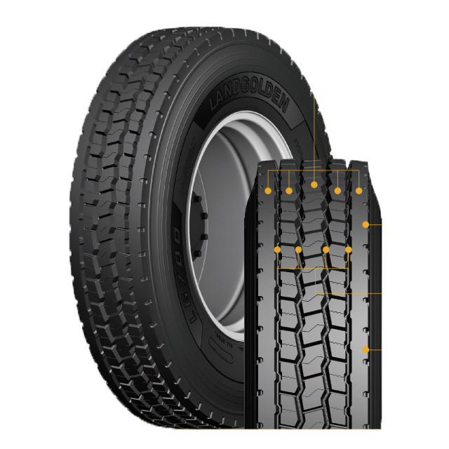 295/75R22 5 16PR ALL DRIVE STEER TRAILER POSITION PATTERN LANDGOLDEN SEMI TRUCK TIRES 11R22.5 295/75/22.5