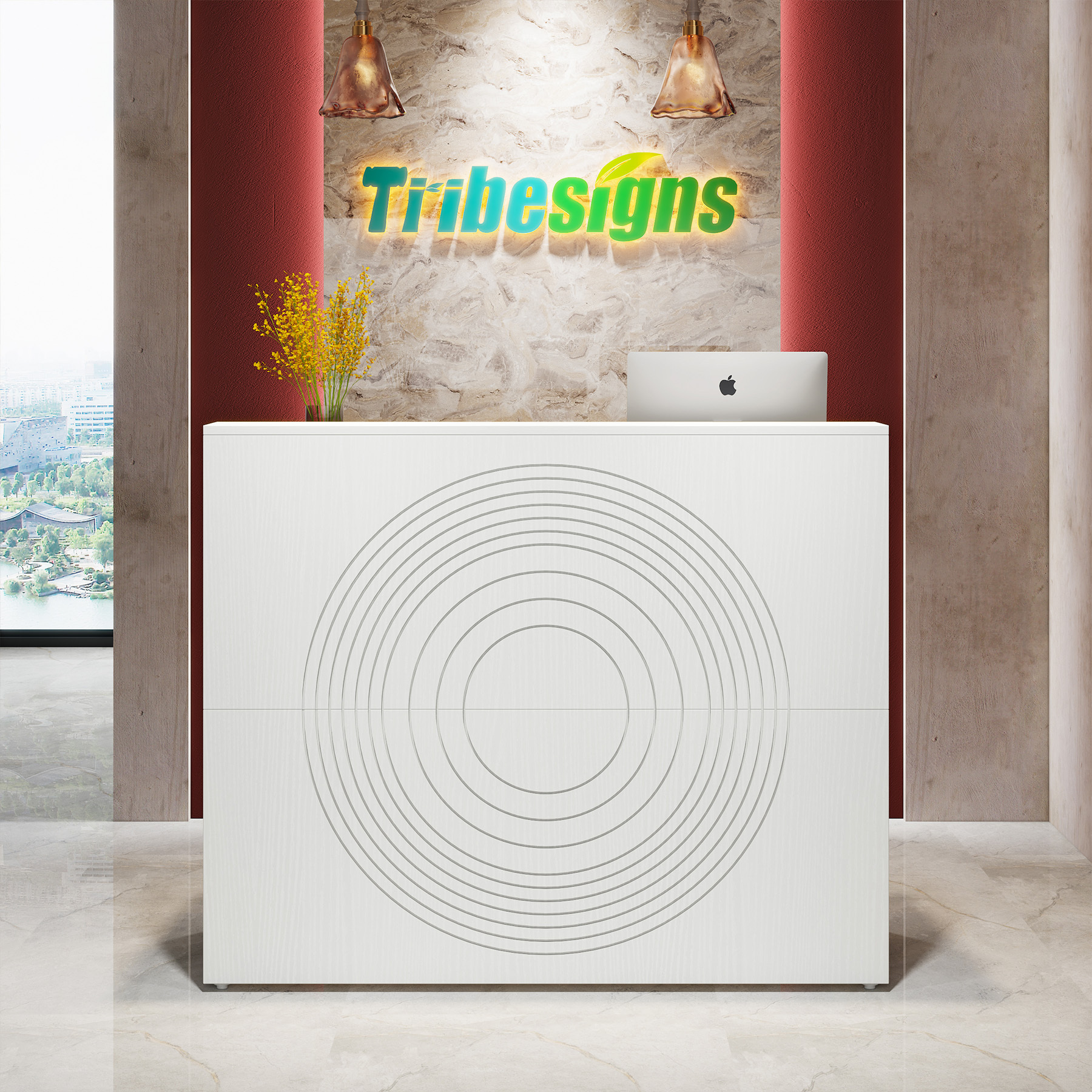 Tribesigns reception desk modern front desk