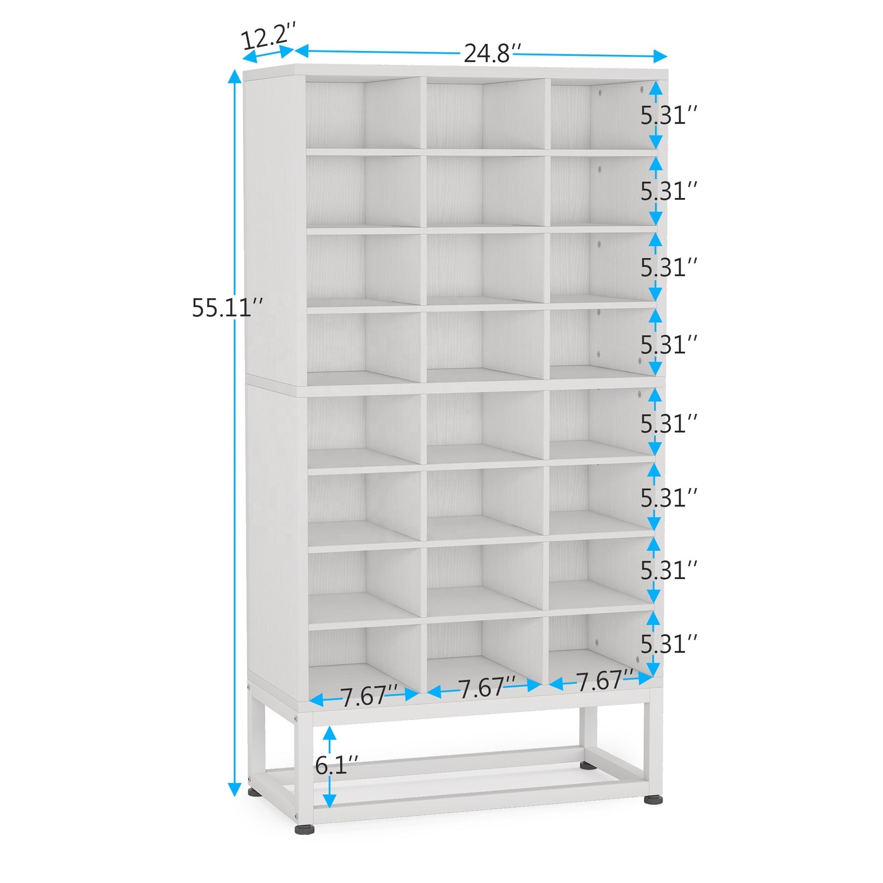 Tribesigns Wholesale Shoe Cabinet 8-Tier Shoe Rack Storage Organizer 24 Cubbies Shoes Cubby for Entryway Living Room