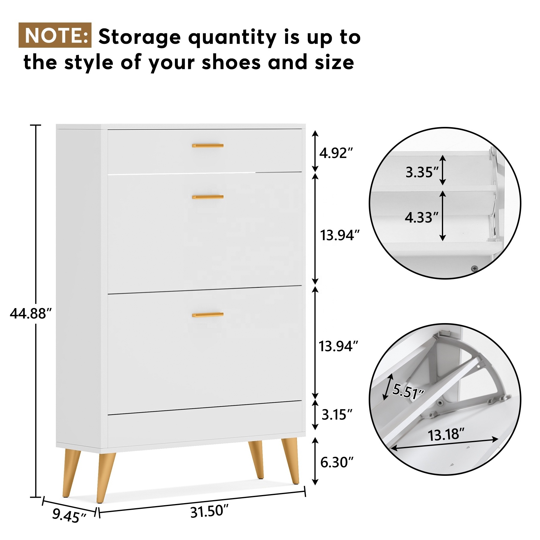 Tribesigns High Quality Minimalist Simple Shoe Rack Bench Tipping Bucket Shoe Cabinet