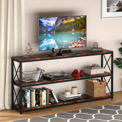 Modern rustic wood Sofa Industrial Console Entryway Hallway Tables luxury TV Stands with fireplace for living room furniture