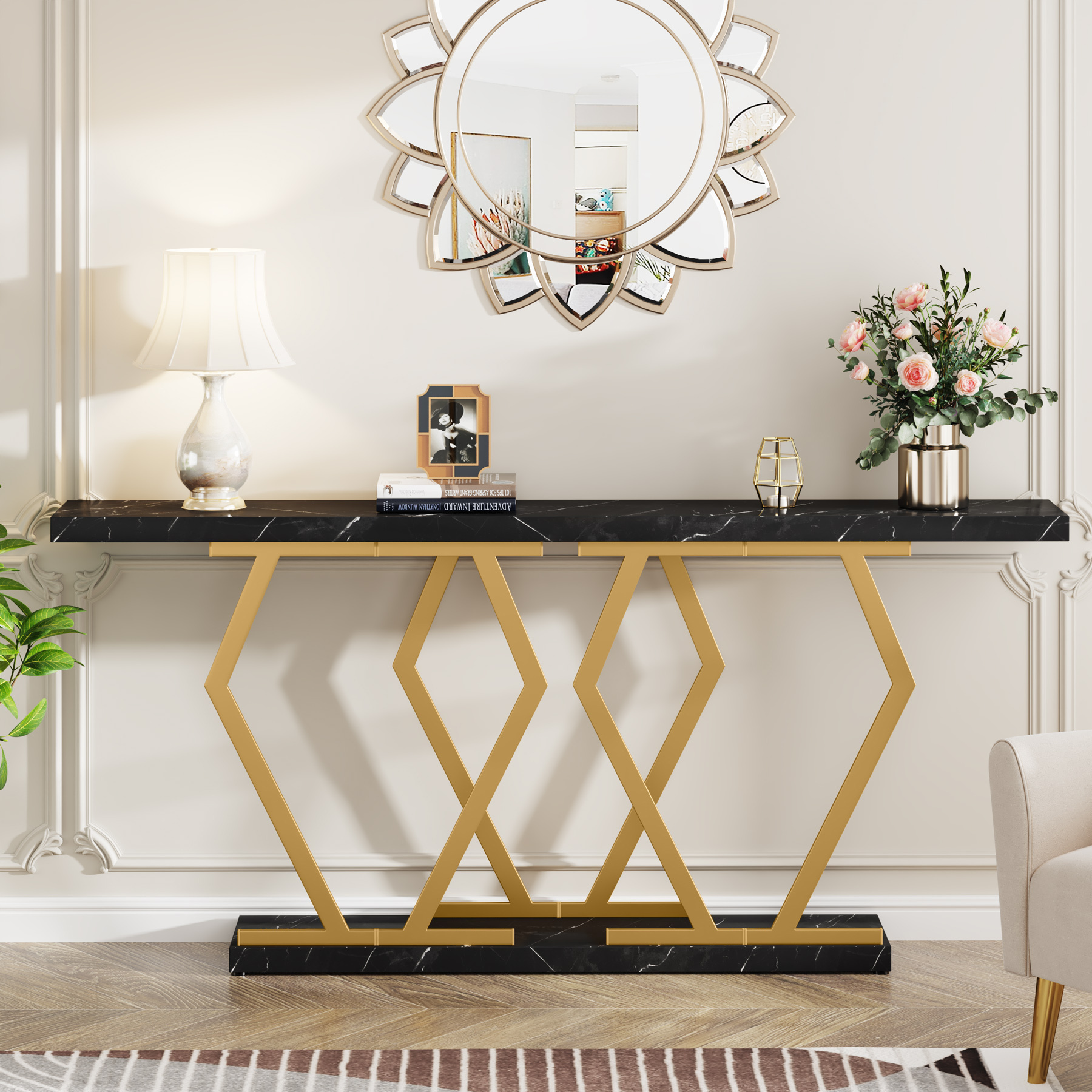 High Quality Stainless Steel Metal Hotel Home Indoor Console Tables For Home