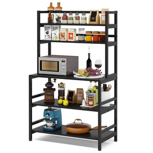 Tribesigns 5 Tier Bakers Rack with Hutch Microwave Oven Stand Home Kitchen Storage Organizers utility Cart Storage Rack