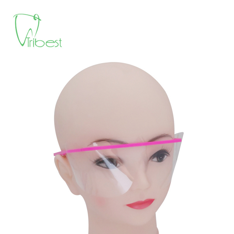 Hot Selling Disposable adjustable dental Full Plastic clear protective face shield manufacturer safety glasses