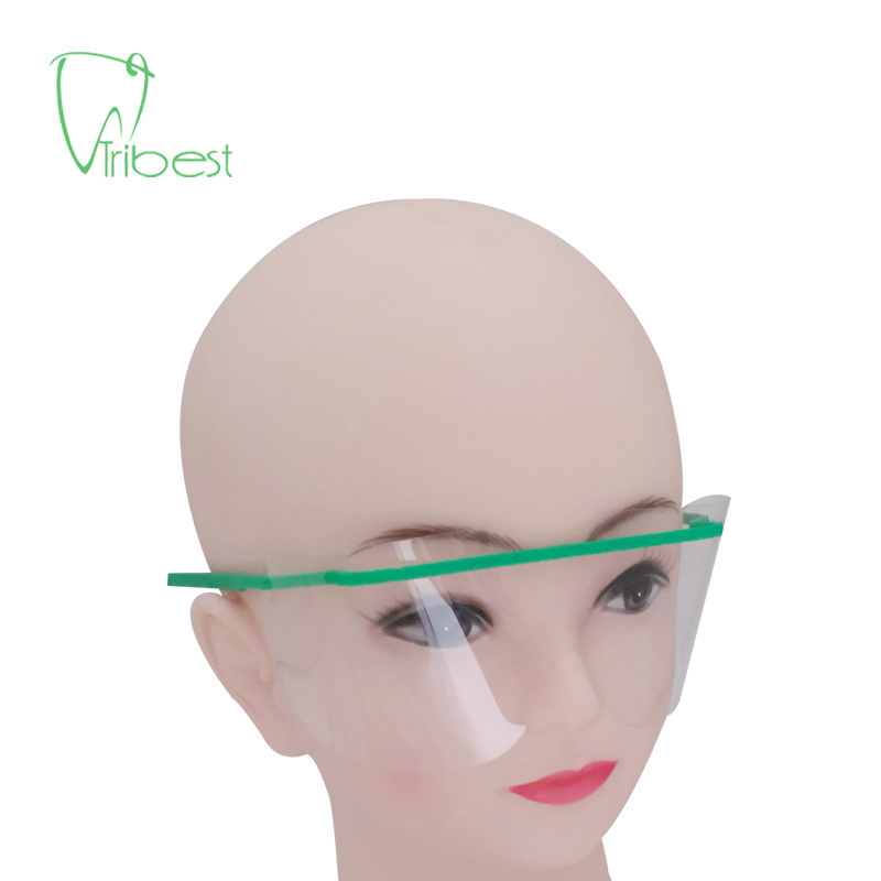 Hot Selling Disposable adjustable dental Full Plastic clear protective face shield manufacturer safety glasses