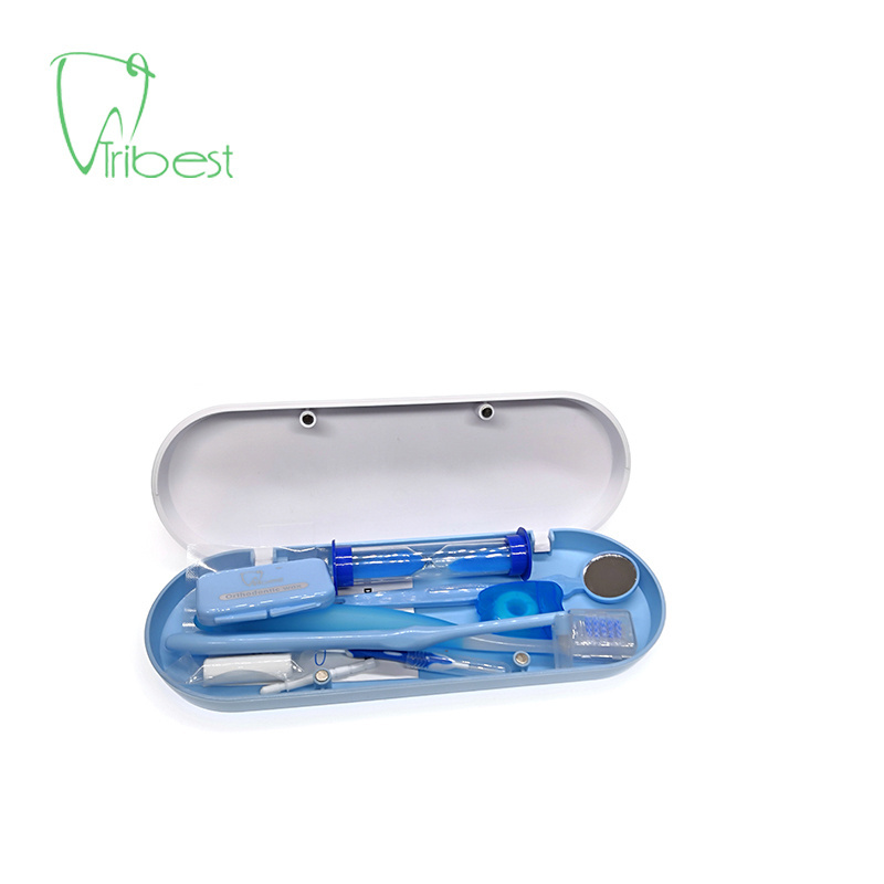 Hot sale 9 in 1 oral care kit toothpick dental mirror burnisher box-packed odontologia dental orthodontic kit ortodoncia