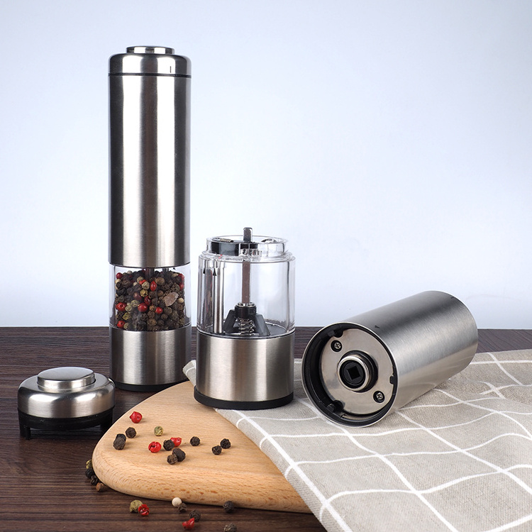 Amazon hot selling more choices electric spice salt pepper grinder, customized service electric salt and pepper grinder set