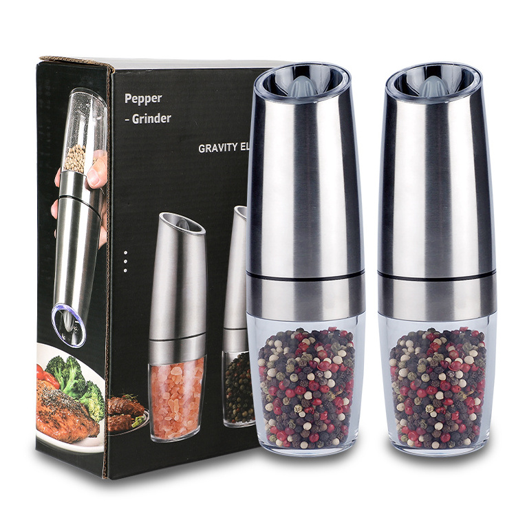 ESP-13 hot selling gravity salt & pepper mill set battery, automatic gravity  electric salt pepper spice mill grinder