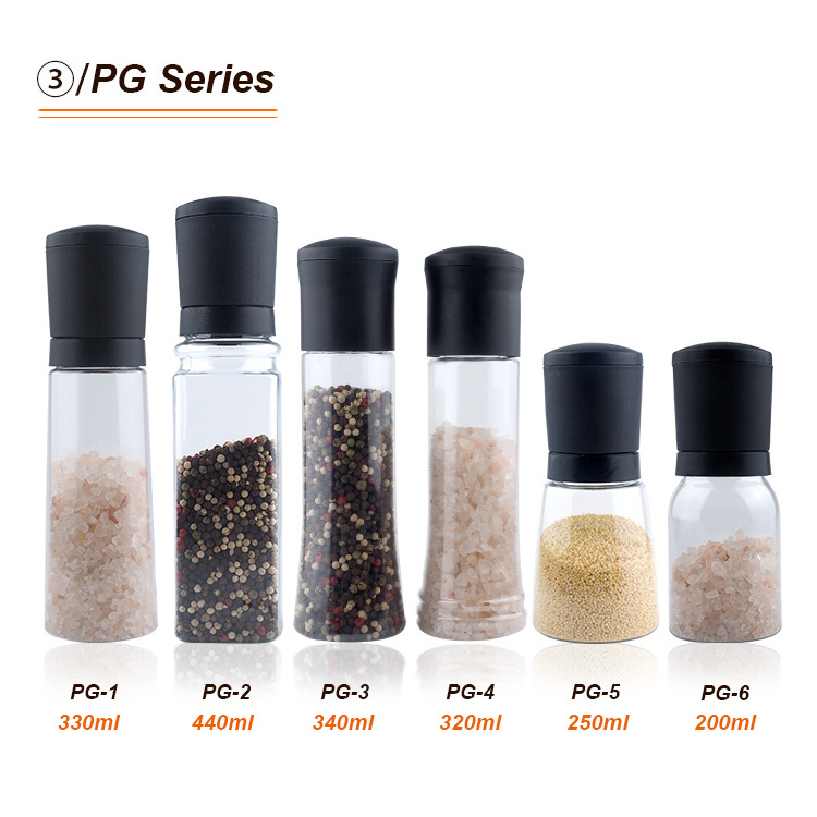 OEM Factory grinders grinder shaker glass salt and pepper mill ceramic core