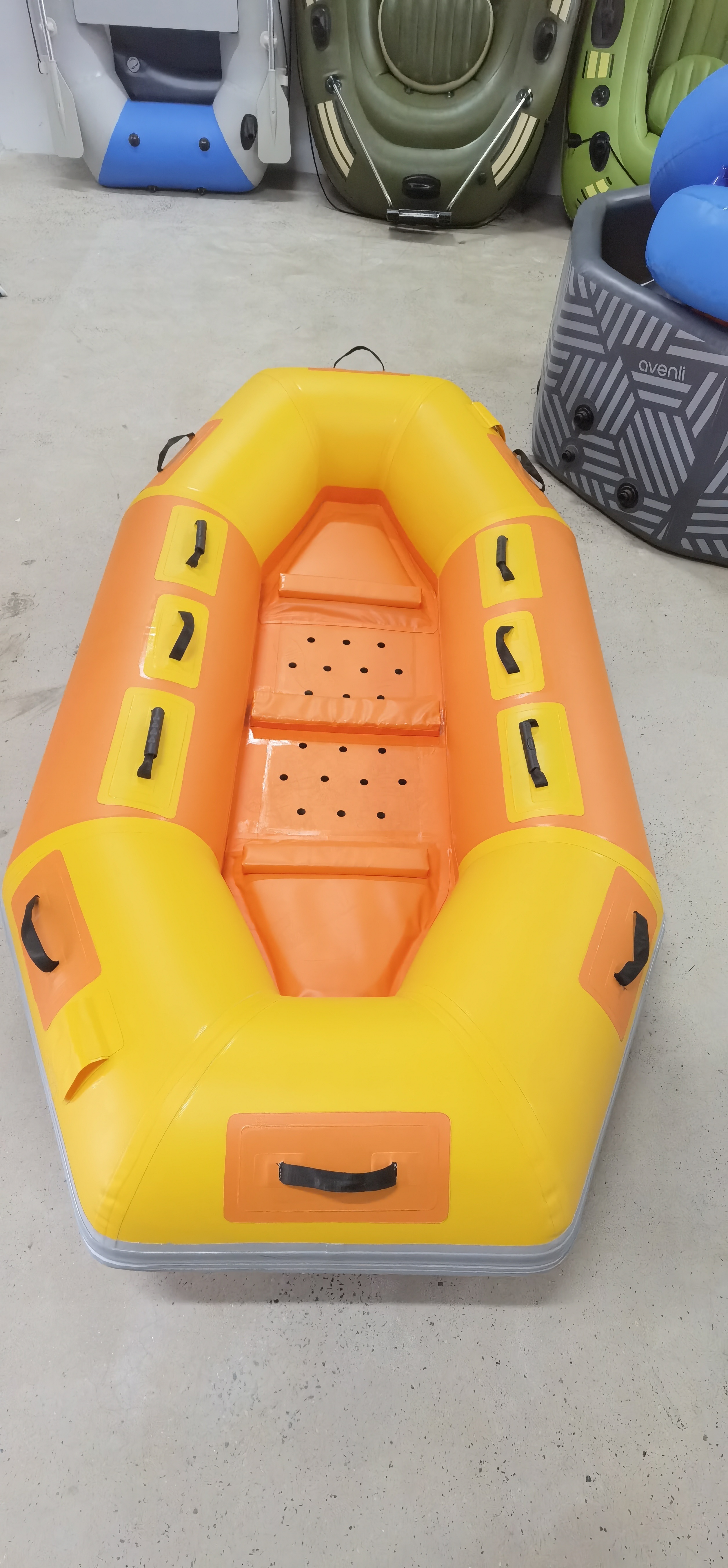 Fabric PVC material Drop stitch floor Inflatable rescue life boat fishing raft drifting Raft Floating drifting Boat