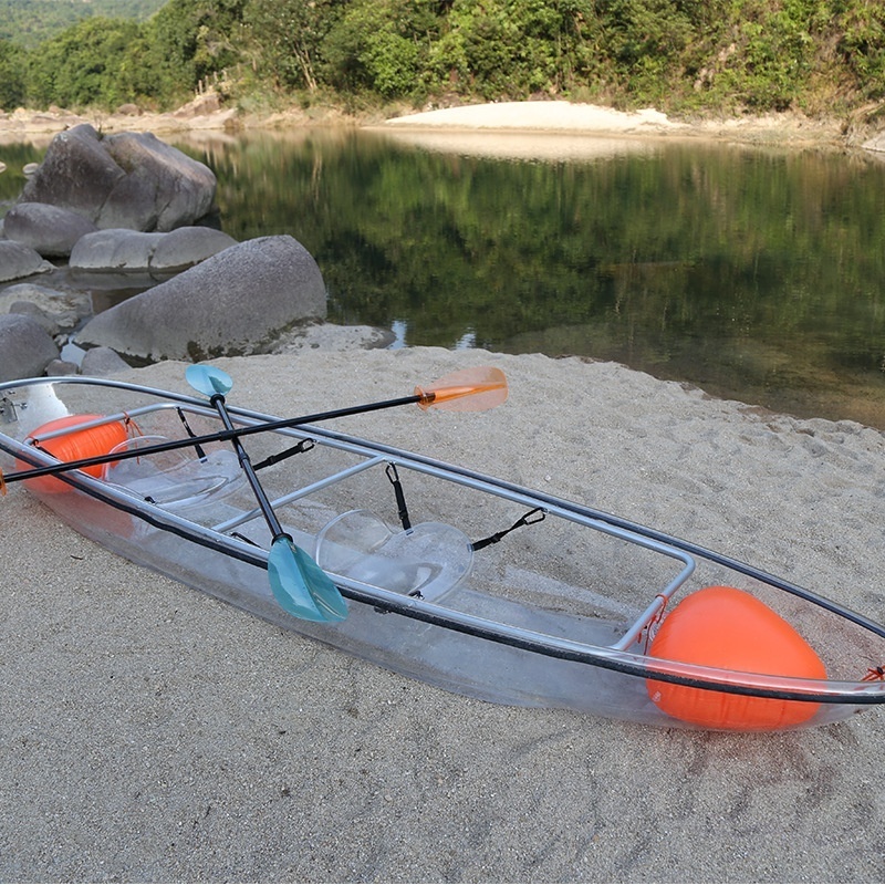 New design high quality clear kayak transparent double rowing boats crystal clear-kayak canoe/kayak clear bottom