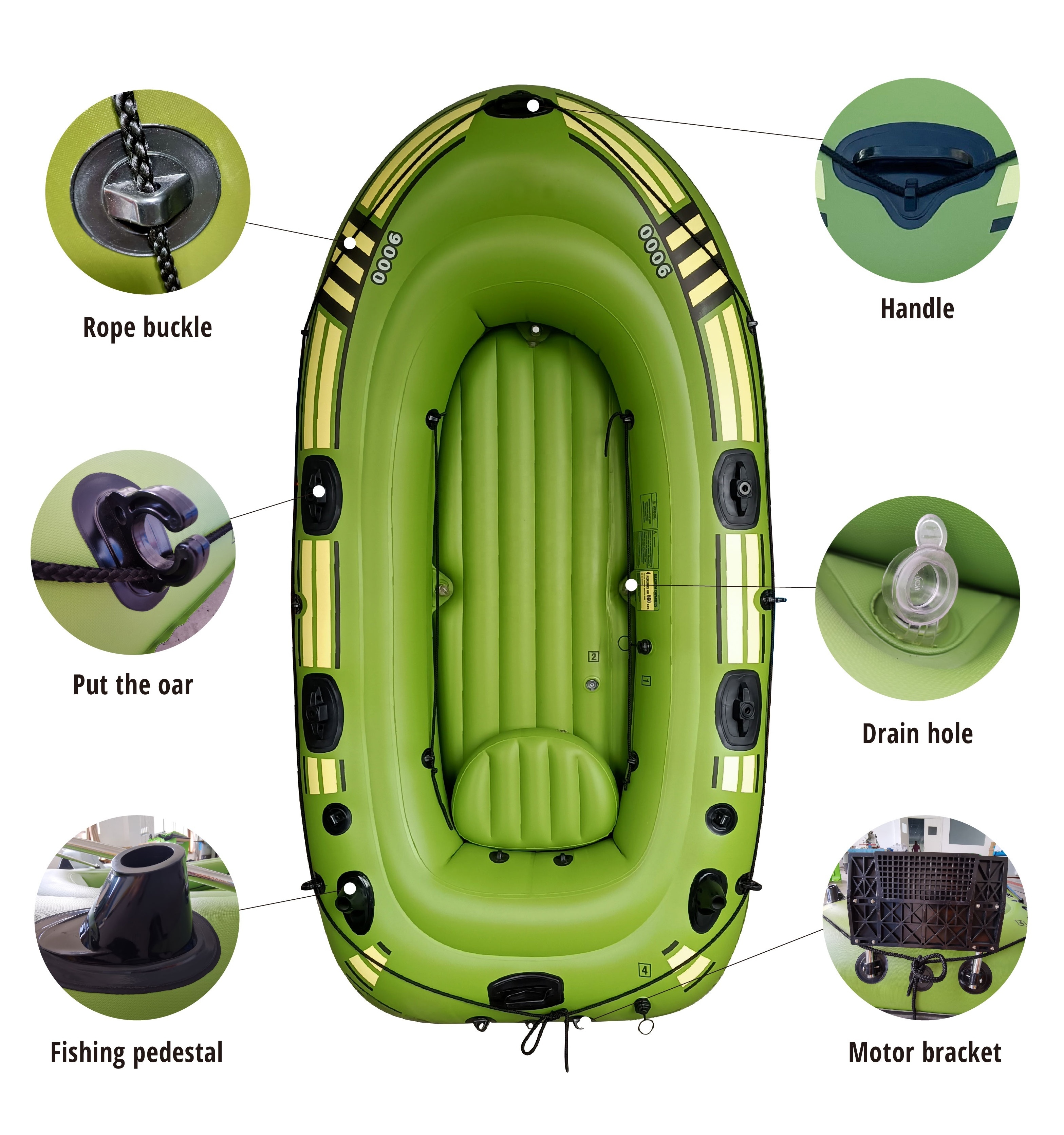 Inflatable River Rowing Boat set with oars for sale  Inflatable small boats for fishing