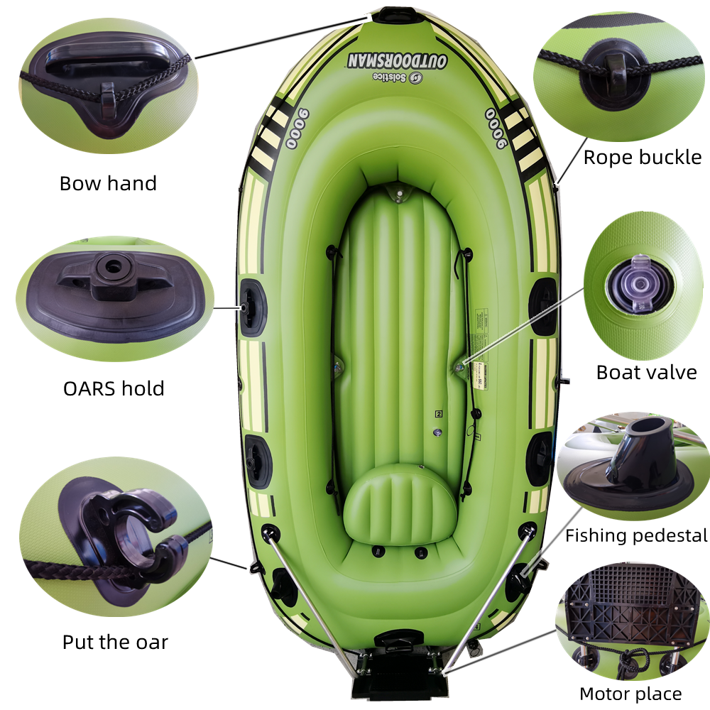 Inflatable kayak  Rowing Boat Dinghy Fishing boat River PVC Inflatable Raft Boat with 2 & 4 person for sale water sport