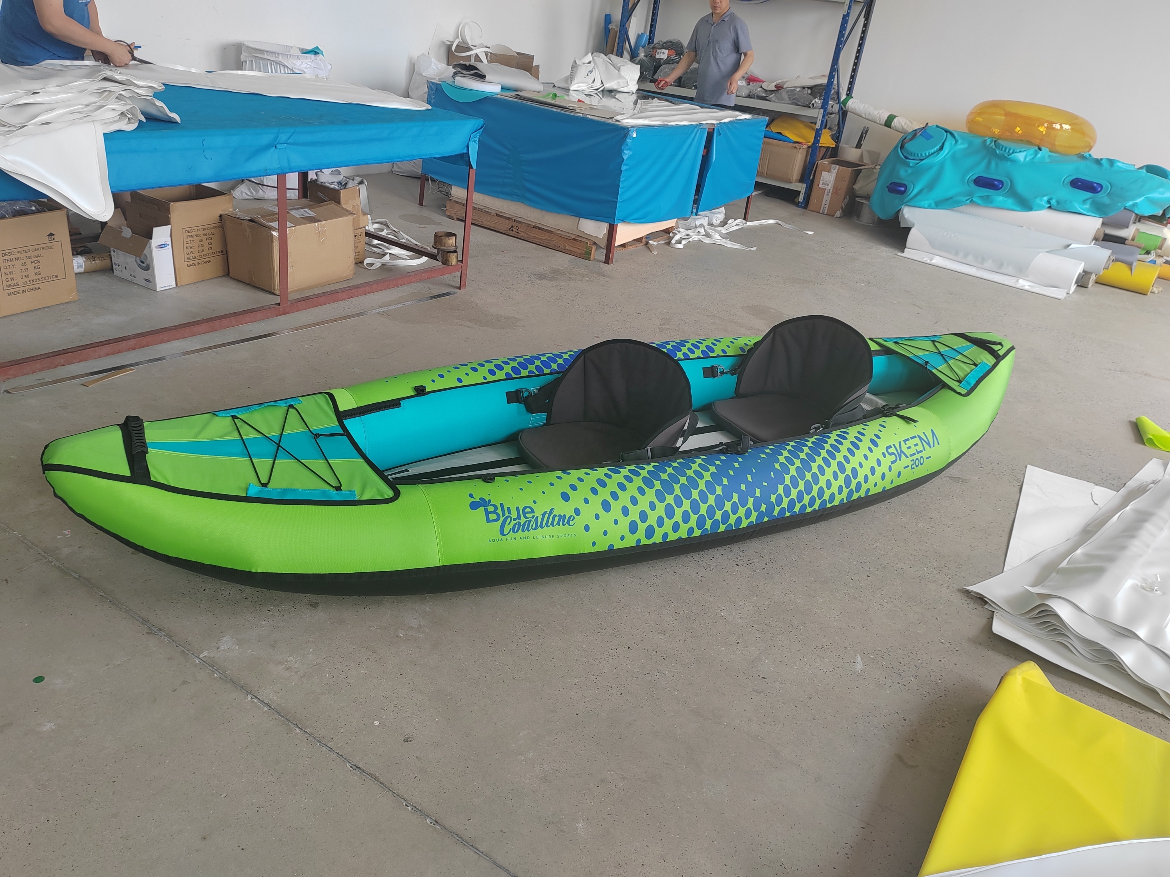 Inflatable Kayak Fishing Boat 2 Seats 3 1 Person Rowing Kayak  kayak wholesale For Sale