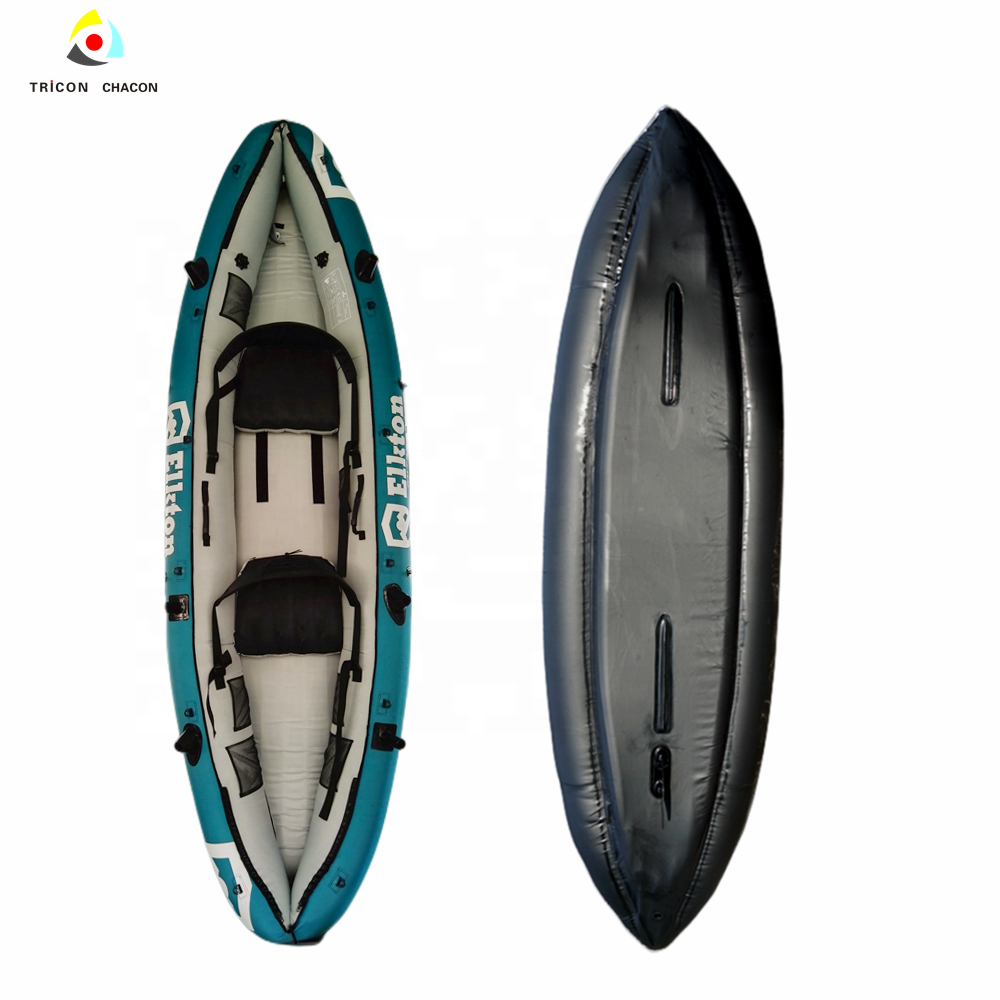 2 person Pedal kayak foldable canoe boat whitewater sea inflatable kayak with accessories, durable nylon hull, good bladder