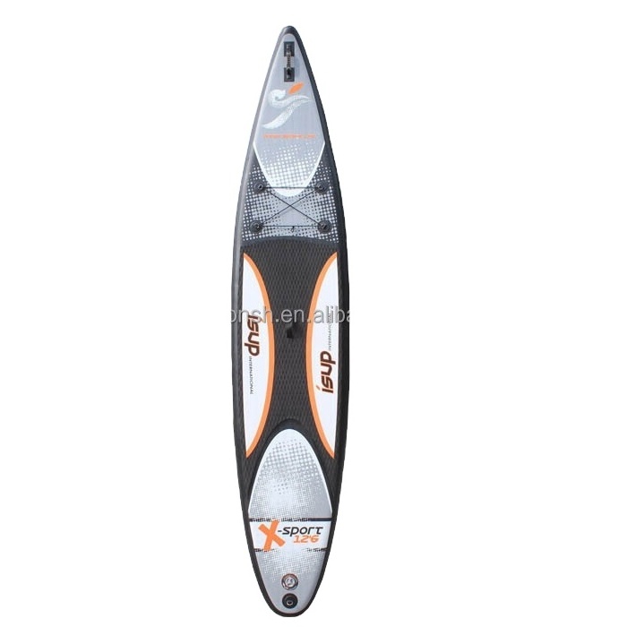 Wholesale OEM Design 12'6 Light Weight Inflatable Paddle Race SUP Boards For Water Surfing Sports