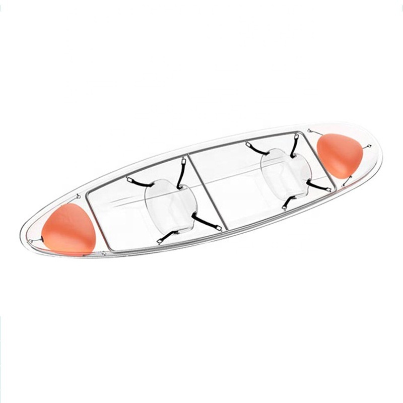 New design high quality clear kayak transparent double rowing boats crystal clear-kayak canoe/kayak clear bottom