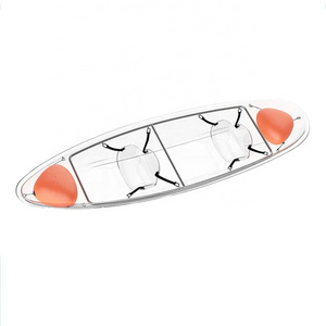 New design high quality clear kayak transparent double rowing boats crystal clear-kayak canoe/kayak clear bottom