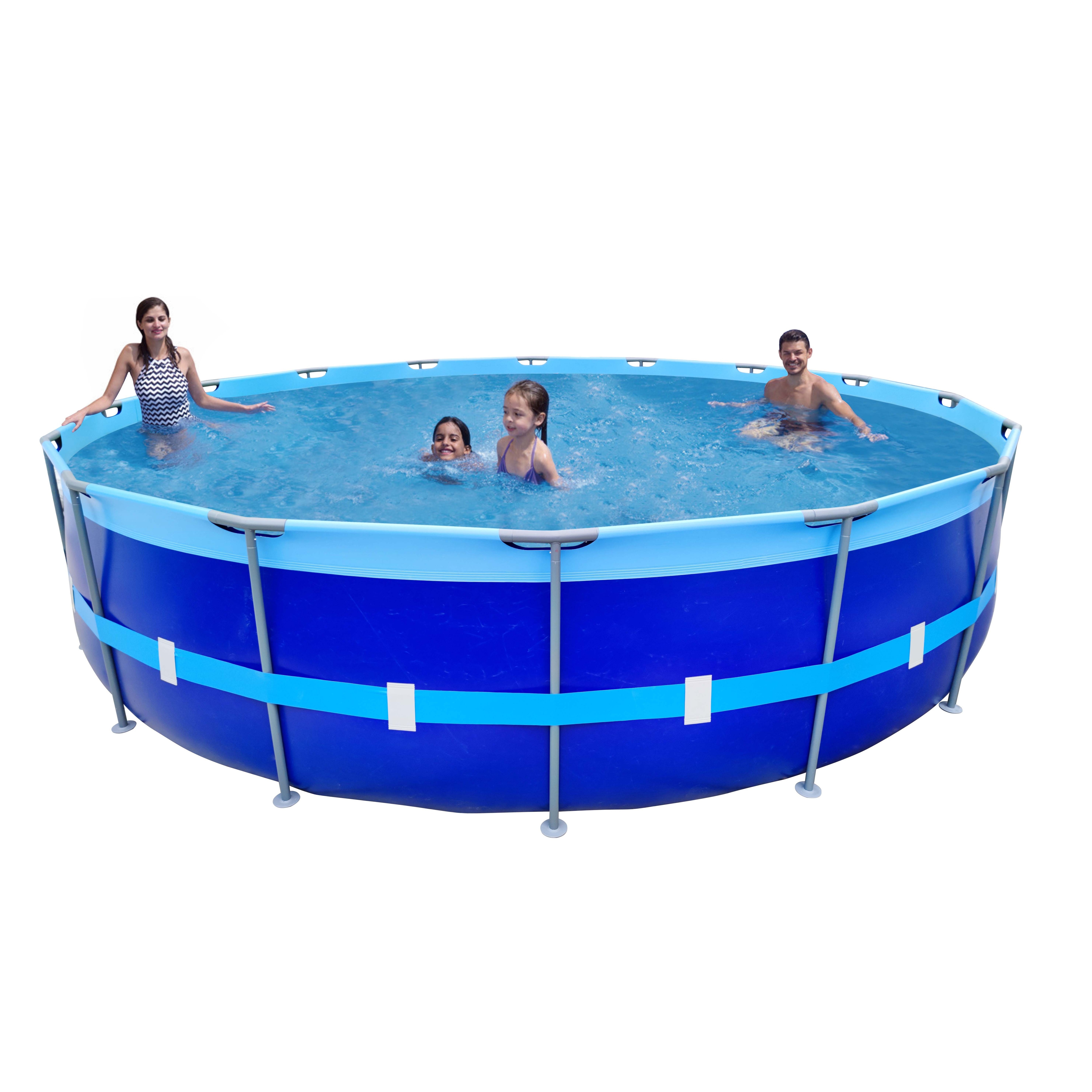 above ground pool Folded Swimming Frame Pool  For Backyard With Steel Frame