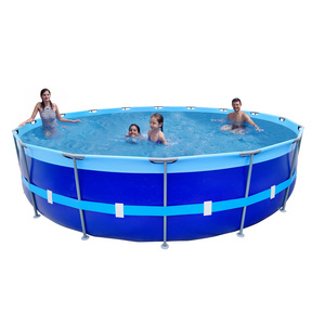 above ground pool Folded Swimming Frame Pool  For Backyard With Steel Frame