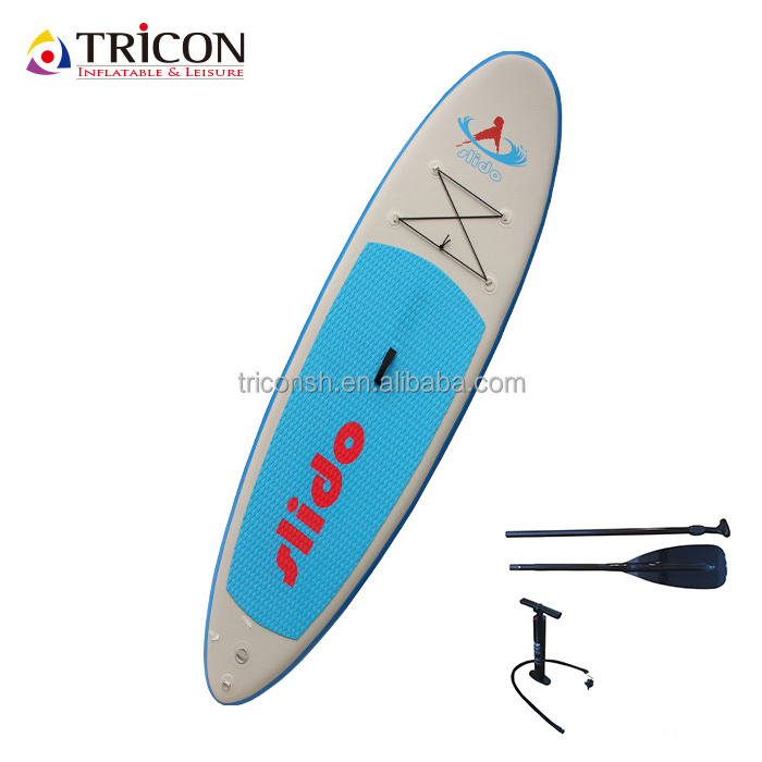 Wholesale OEM Design 12'6 Light Weight Inflatable Paddle Race SUP Boards For Water Surfing Sports