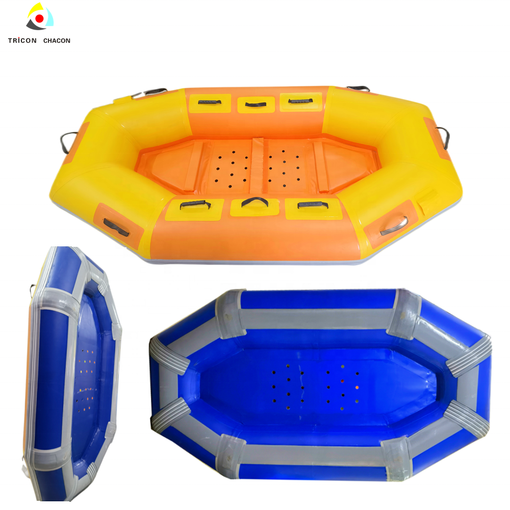 Fabric PVC material Drop stitch floor Inflatable rescue life boat fishing raft drifting Raft Floating drifting Boat