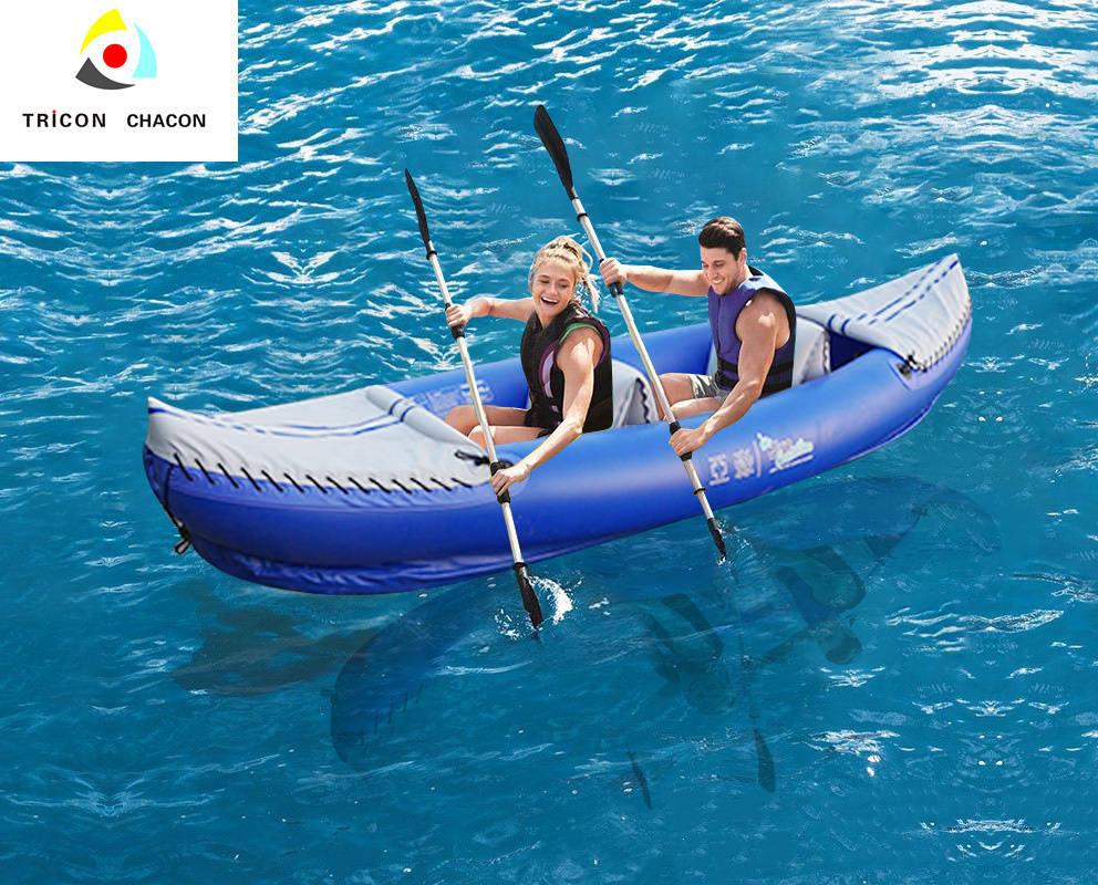 Inflatable Pedal Kayak Durable Nylon Hull PVC Carry Bag Air Mat Silk Screen Printing Electric Kayak Motor 12v Kayak 2 Person