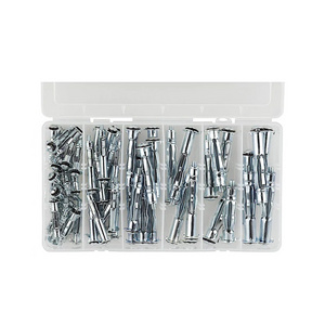 60-Piece Hollow Wall Anchor Kit, Heavy Duty Hollow Wall Anchors for Drywall in Zinc Plated