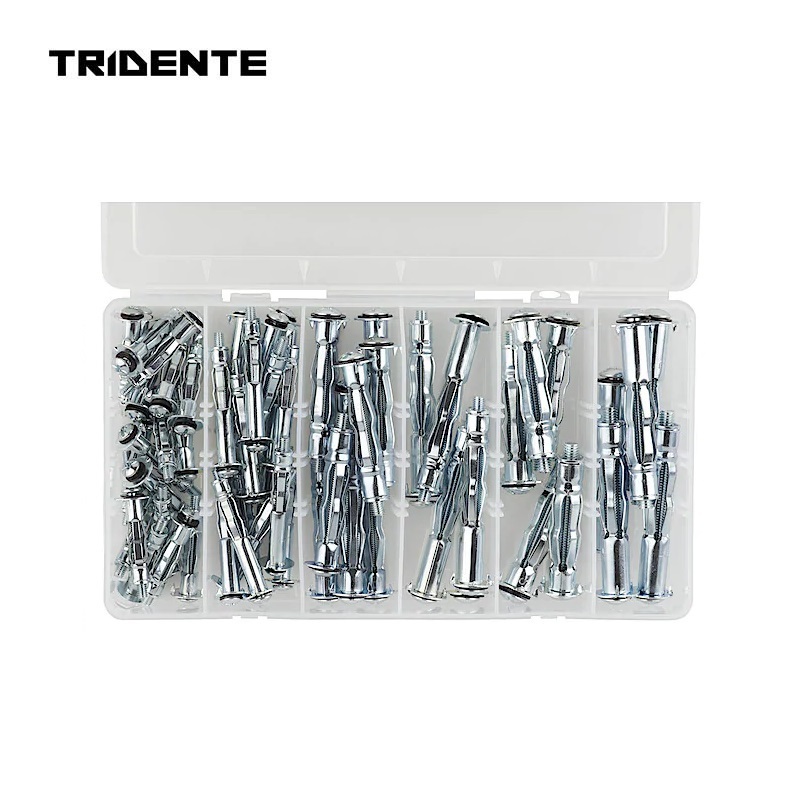 60-Piece Hollow Wall Anchor Kit, Heavy Duty Hollow Wall Anchors for Drywall in Zinc Plated