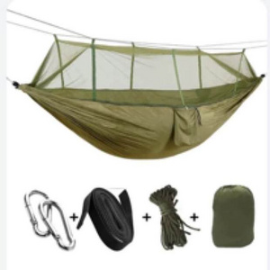 Outdoor mosquito net hammock camping with mosquito net ultra-light nylon double green camping aerial tent