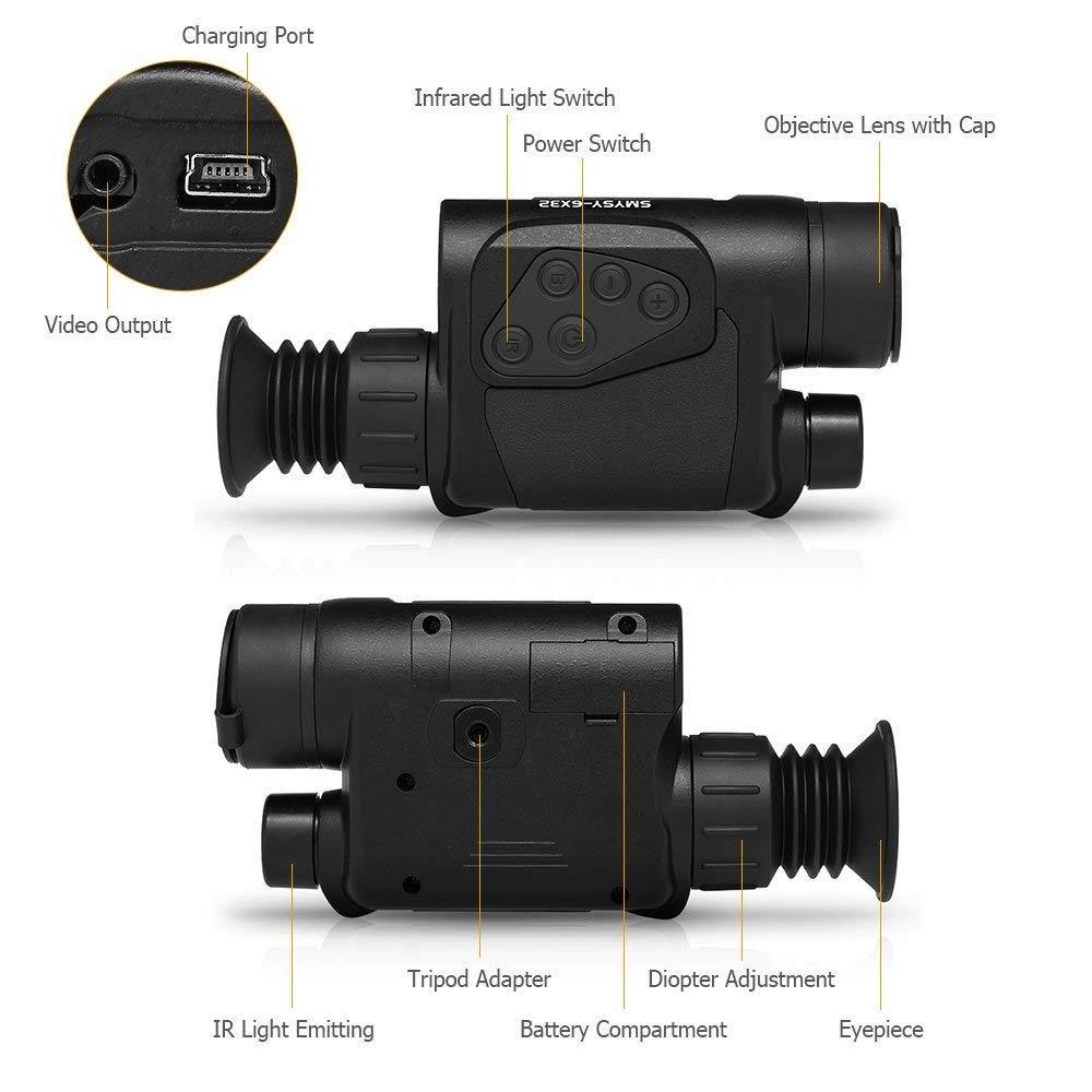 professional 6x Monocular digital day and night vision scope for hunting