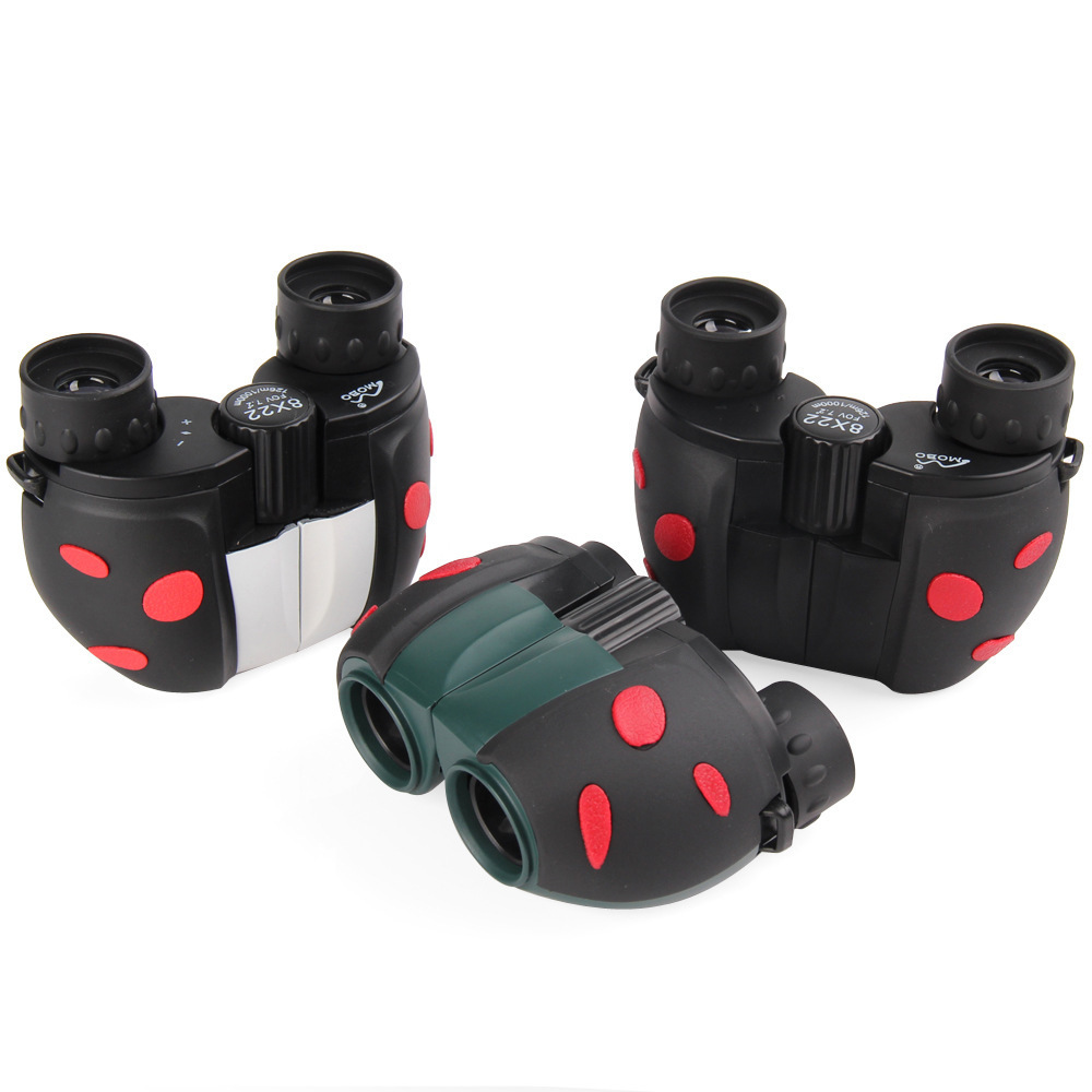 Outdoor Camping High Definition High Power Night Vision Ladybird 8X22 Children's Binoculars for Concert Birthday Gift