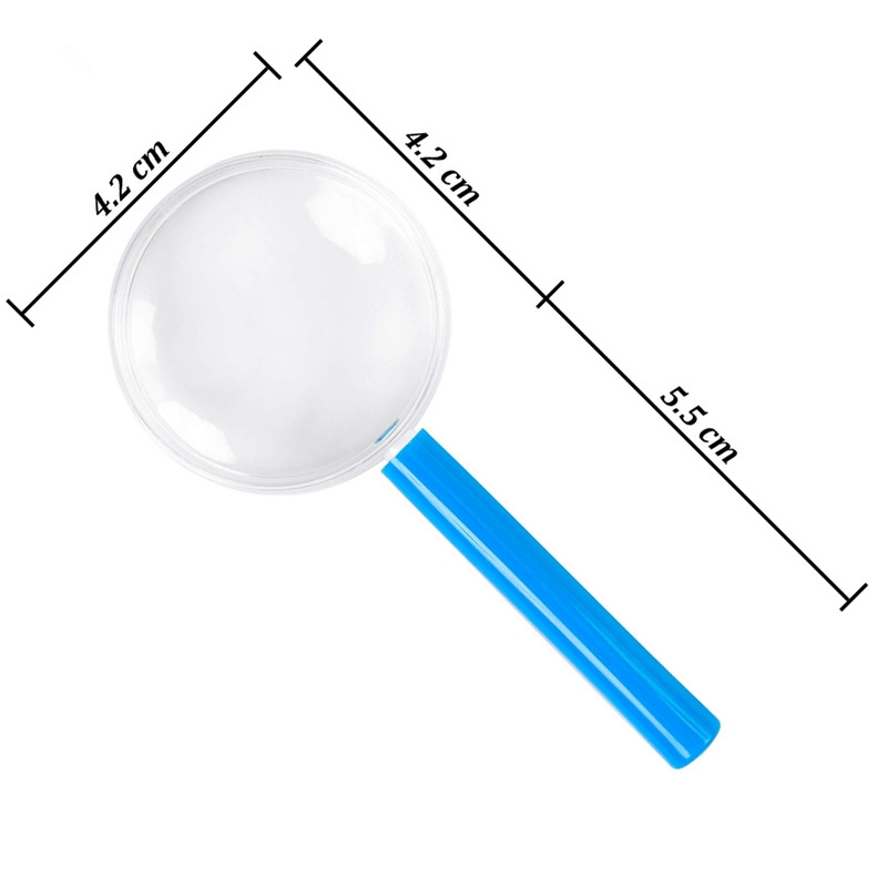 Plastic Acrylic Lens Kids Magnifying Glass Mini Handheld Magnifier for Children Science Class Outdoor Exploration