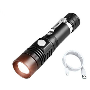 USB Rechargeable Tactical Flashlight  LED for Hiking Hunting Camping Emergency Outdoor Sport