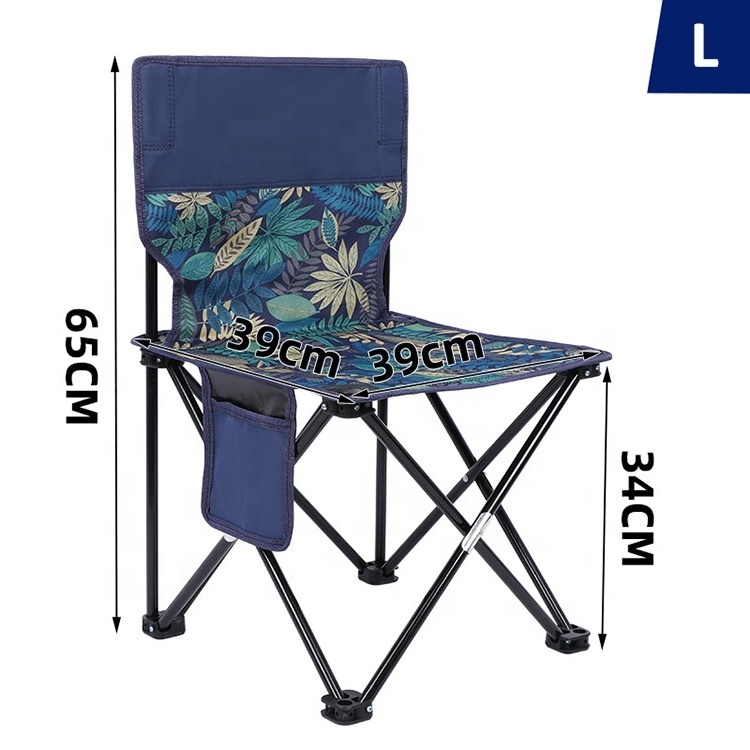 100kg Capacity Portable Backpacking Folding Beach Camping Chairs with Carry Bag