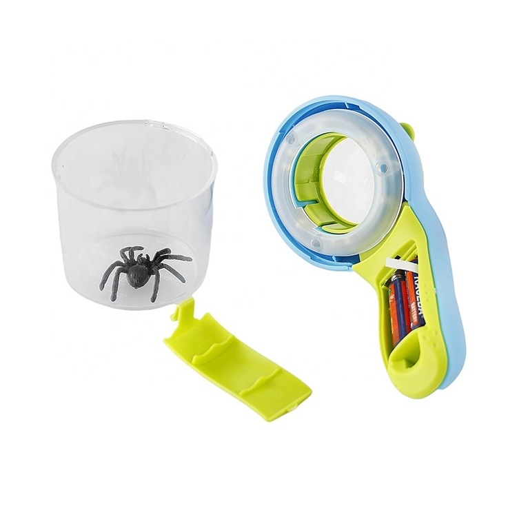 Kids Science Nature Magnifying Bug Viewer Insect Jars Magnifying Glass Jars with LED Light