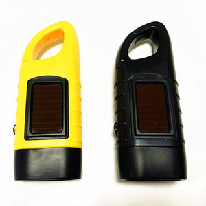 Camping Survival Torch Hand Crank Solar Powered Flashlight Emergency Rechargeable Led Flashlight