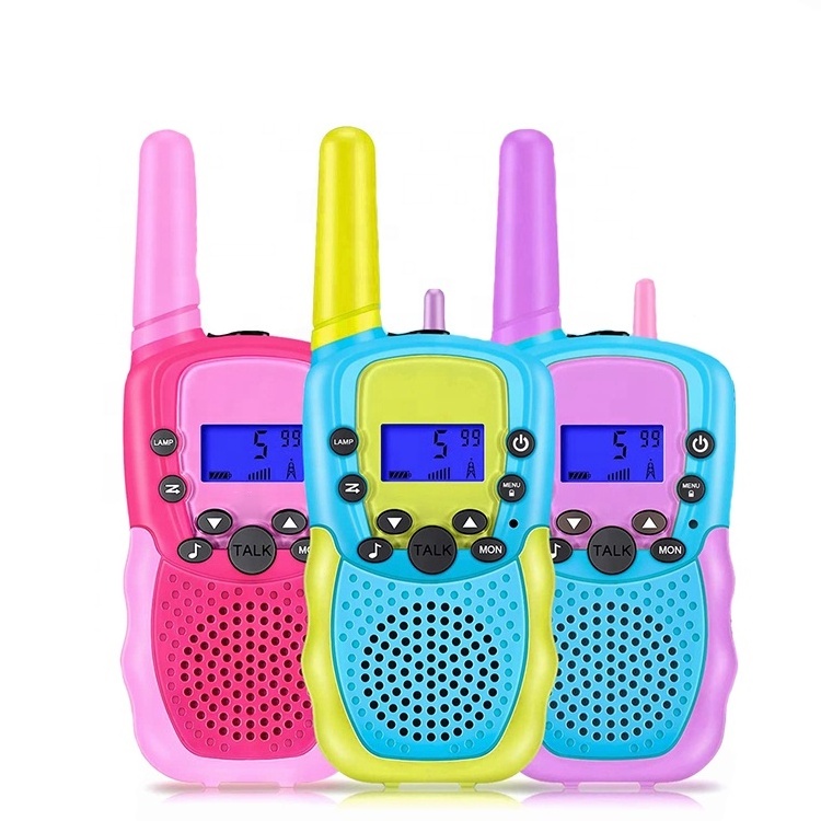 Kids Walkie Talkies 22 Channels 2 Way Radio Toy  LCD Flashlight 3 Miles Range Walkie Talkie for Outside Camping