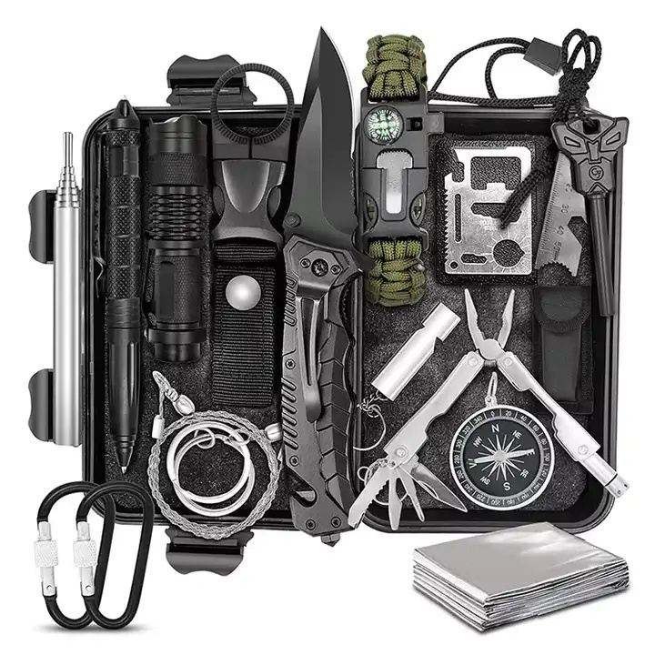 Outdoor Multi-Tool Survival Kit 17 in 1 Camping Accessories Survival Gear