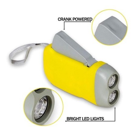 Promotional Flashlights Hand Crank Torch Light Battery Free Hand Press LED Flashlights